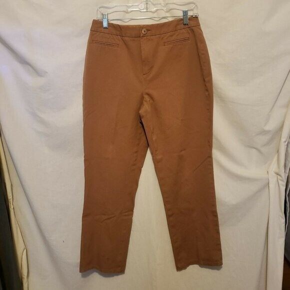 ColdWater Creek Womens Size 10  Brown Solid Classic Fit Chino Pants - Picture 9 of 11